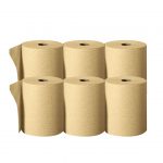6 Pcs Hand Roll Towel (Kitchen Towel) Brown 250 meters 1 Ply Wholesale | HOSPECO