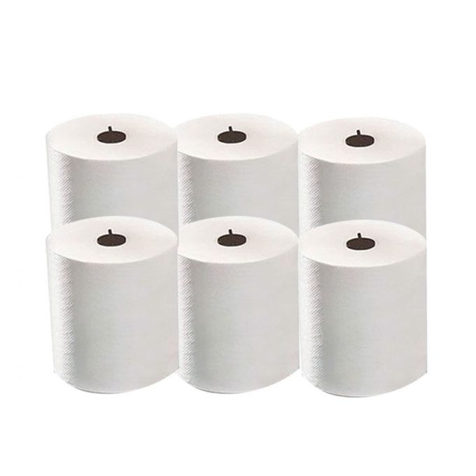 6 Pcs Hand Roll Towel (Kitchen Towel) White 180 meters 1 Ply Wholesale | HOSPECO