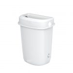 32L Multi Trash Bin | Floor or Wall-Mounted Trash Bin (White) | Trash Can | HOSPECO