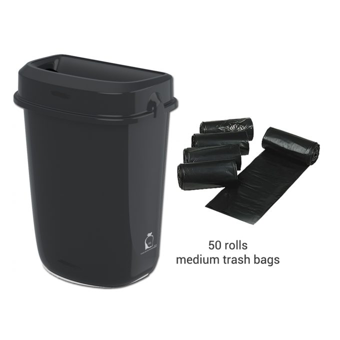 BUNDLE: 32L Black Multi Trash Bin + 50 pcs Trash Bags