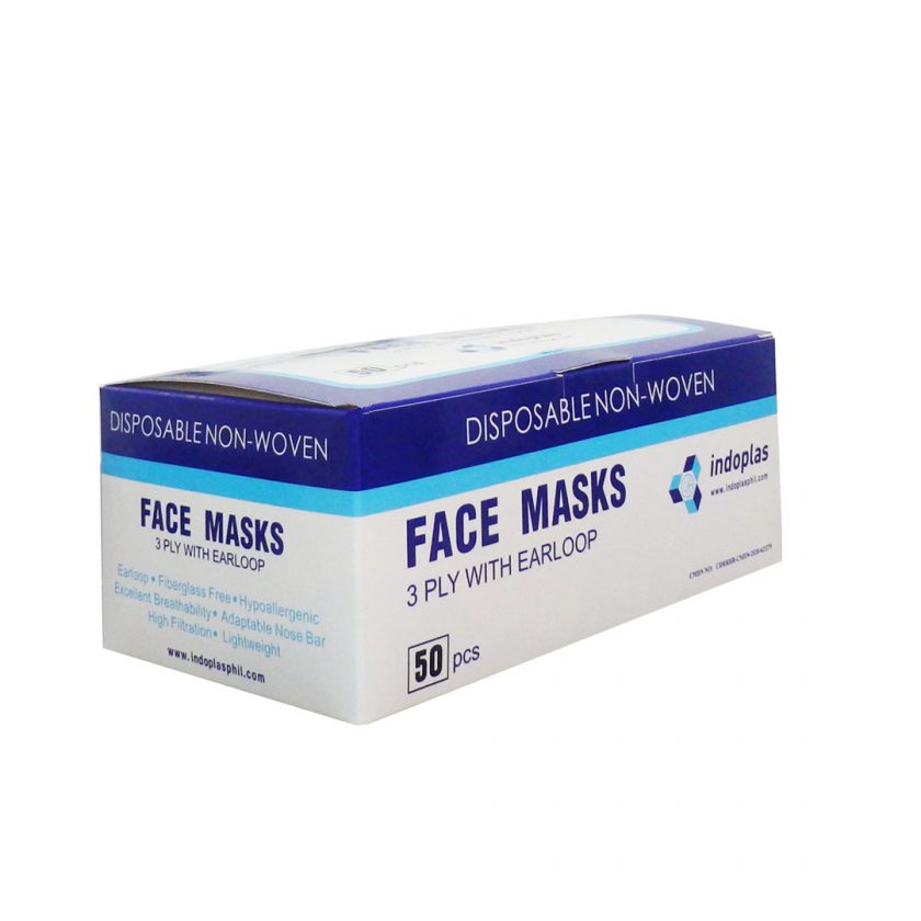 Indoplas Face Masks - angled