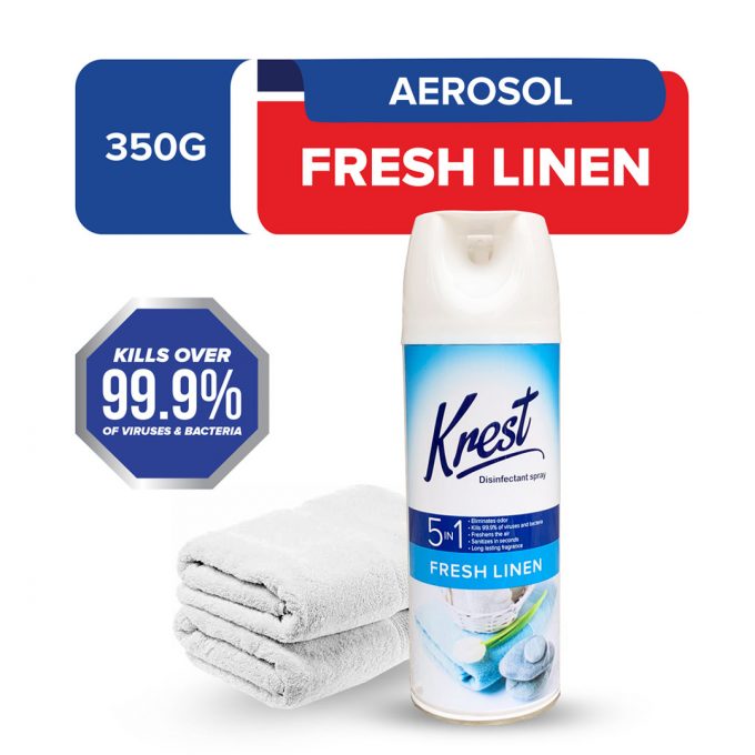 Krest Fresh Linen Disinfectant Spray 350 grams | Air Freshening