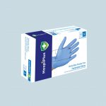 Nitrile Blue Powder Free Examination Gloves 100 pcs / box | Medical Gloves | Cleaning Gloves (S, M, L, XL)