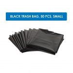 BLACK Trash Bag Garbage Bag 50 pcs (Small) Heavy Duty Wholesale | HOSPECO