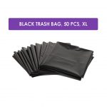 BLACK Trash Bag Garbage Bag 50 pcs (XL) Heavy Duty Wholesale...