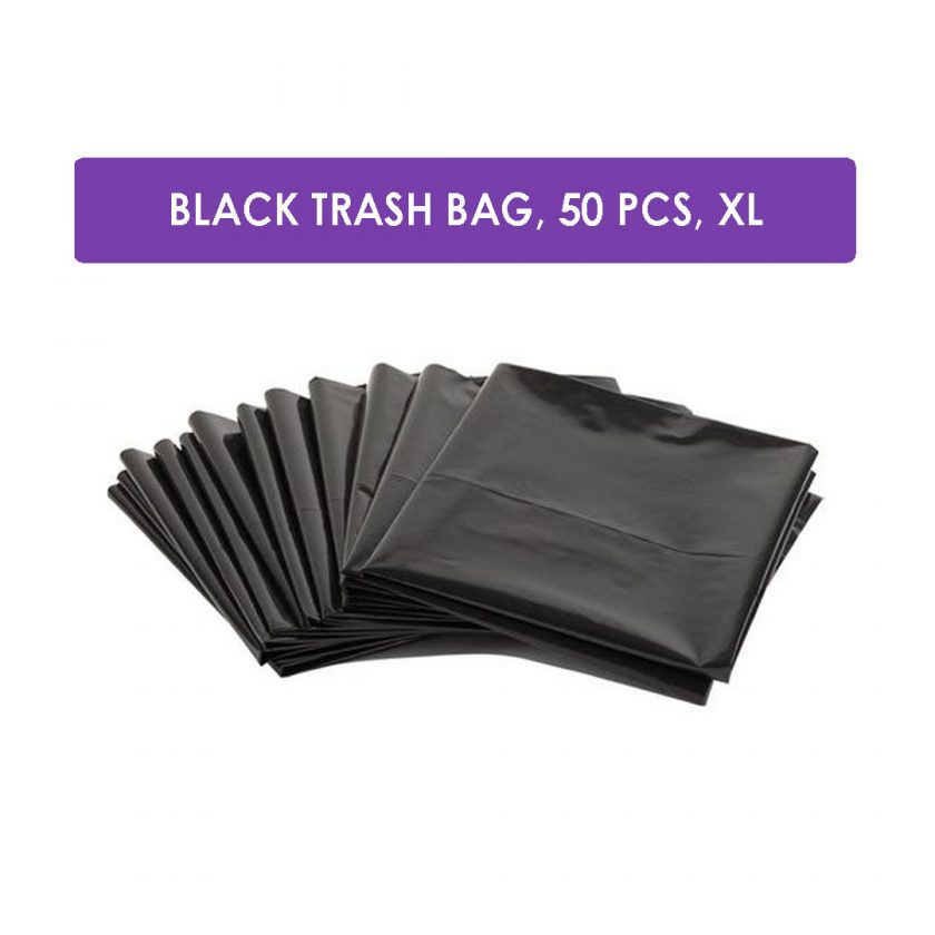 Black Trash Bag, 50 pcs, XL