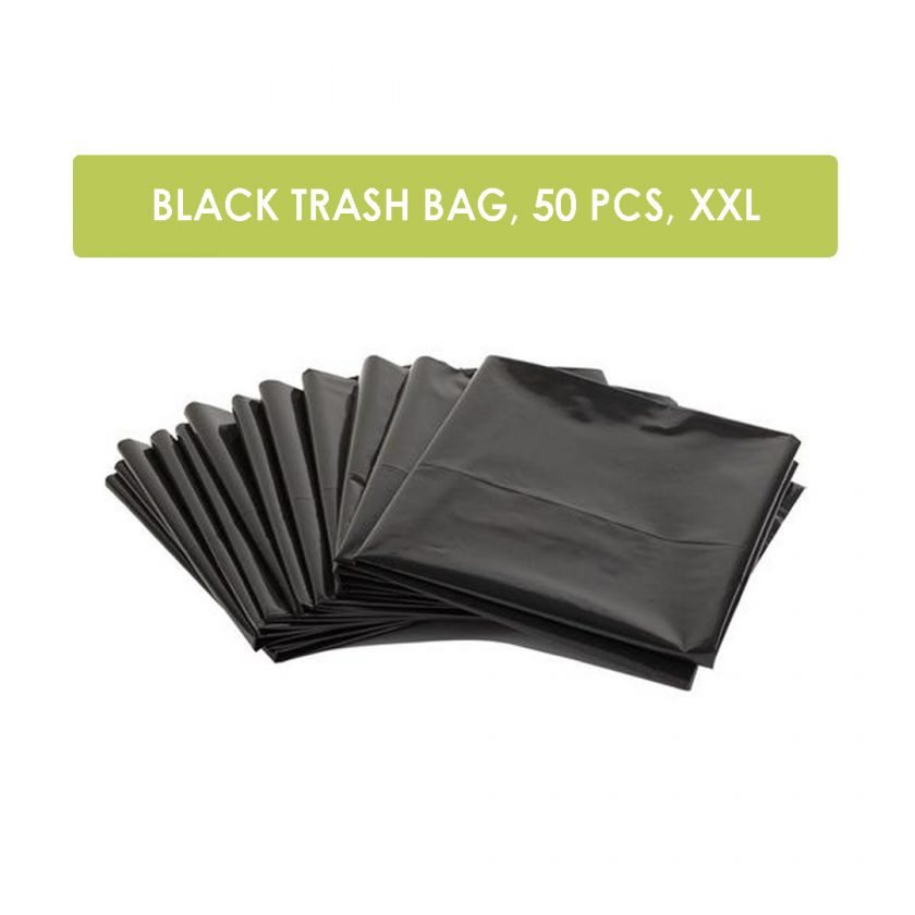 Black Trash Bag, 50 pcs, XXL
