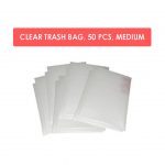 CLEAR Trash Bag Garbage Bag 50 pcs (Medium) Heavy Duty Wholesale | HOSPECO