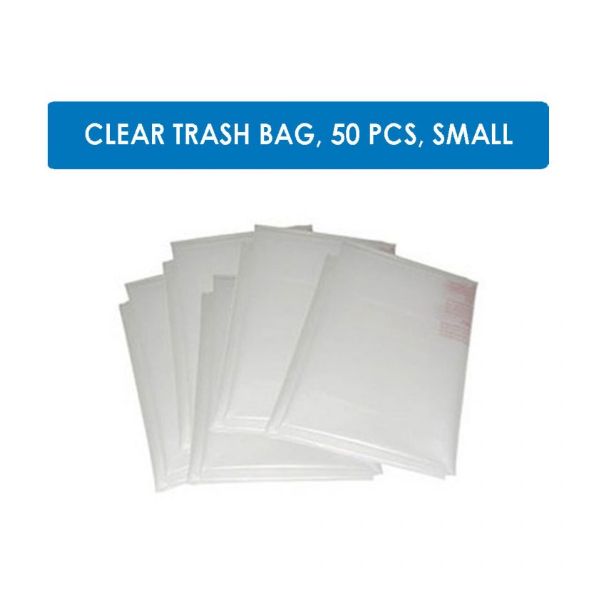 Clear Trash Bag, 50 pcs, Small