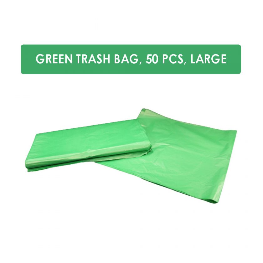Green Trash Bag, 50 pcs, Large