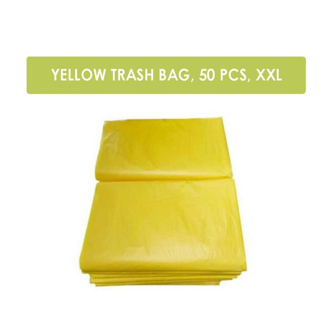 YELLOW Trash Bag Garbage Bag 50 pcs (XXL) Heavy Duty Wholesale | HOSPECO
