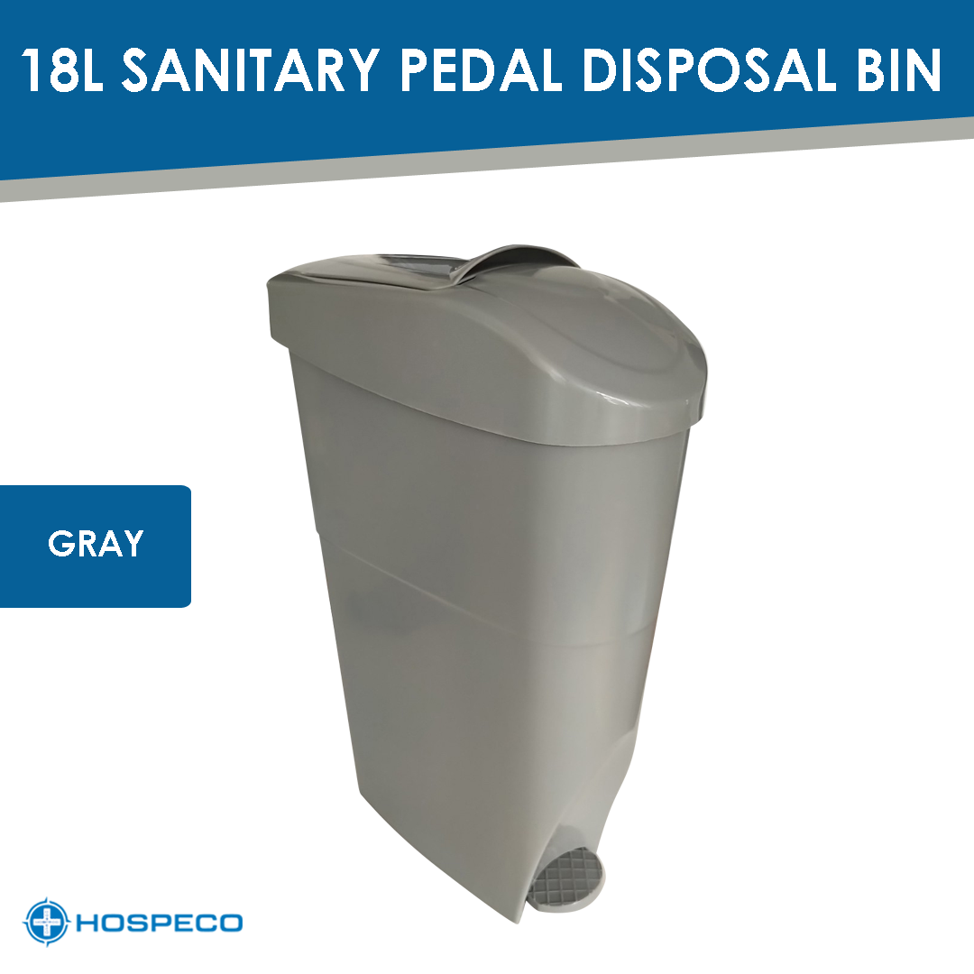 Sanitary Disposal Bin Gray 18L
