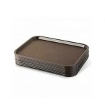 Plastic Brown Food Tray | Heavy-Duty Fast Food Tray | Multi-Purpose Tray | Canteen Serving Tray