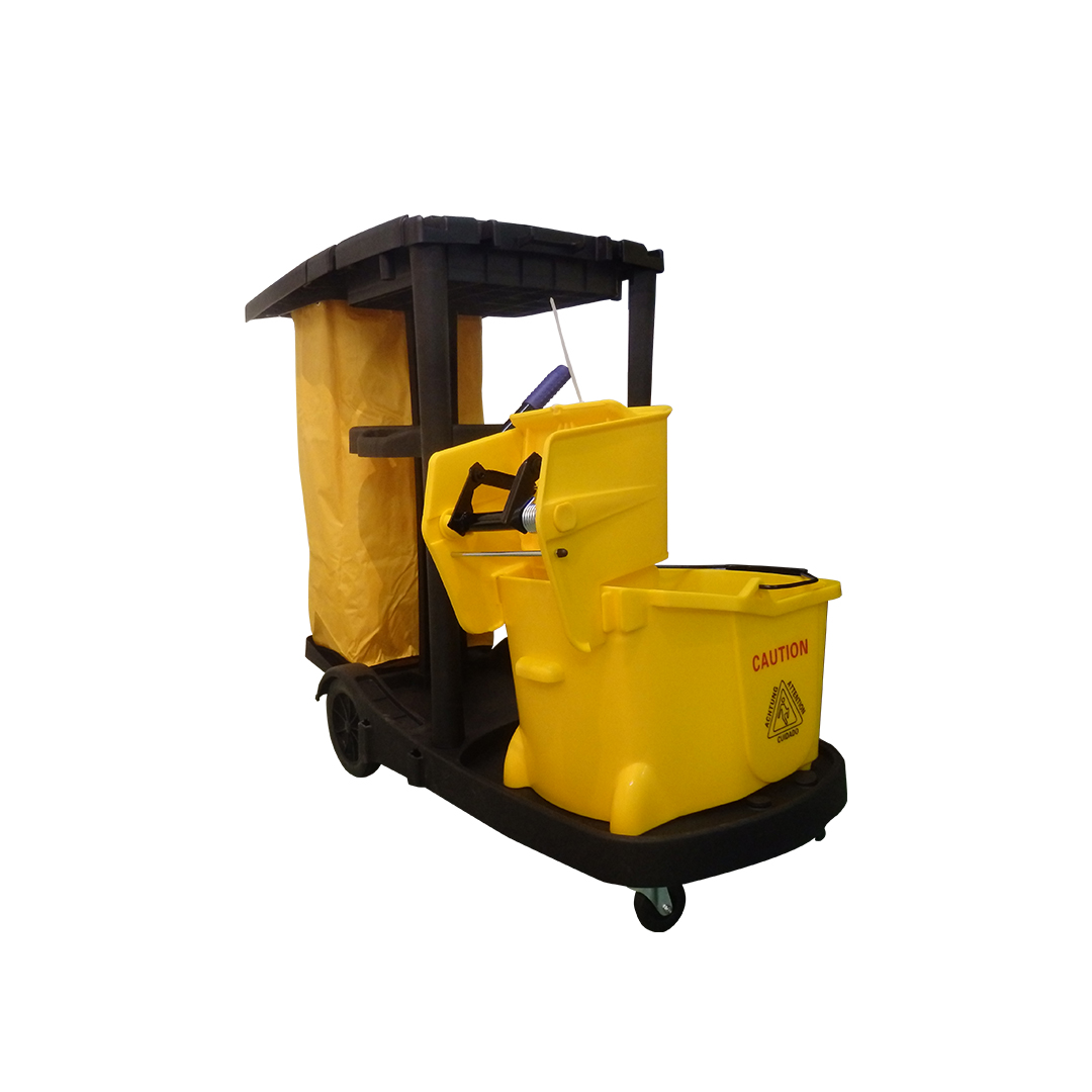 Heavy-Duty Janitorial Cart | Trolley | Utility Cart | Housekeeping Cart