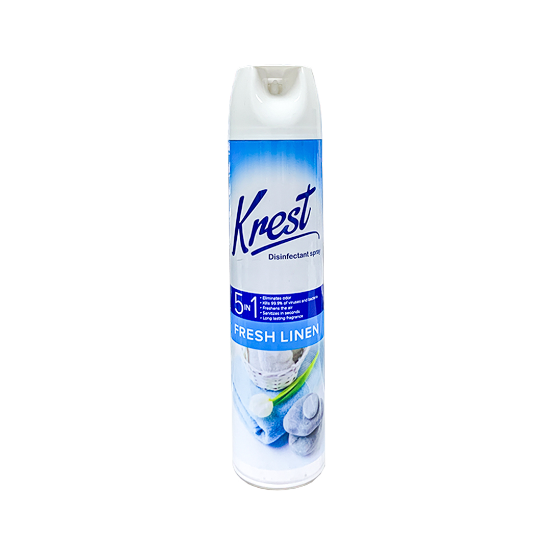 Krest Disinfectant Spray Fresh Linen 600g - Front