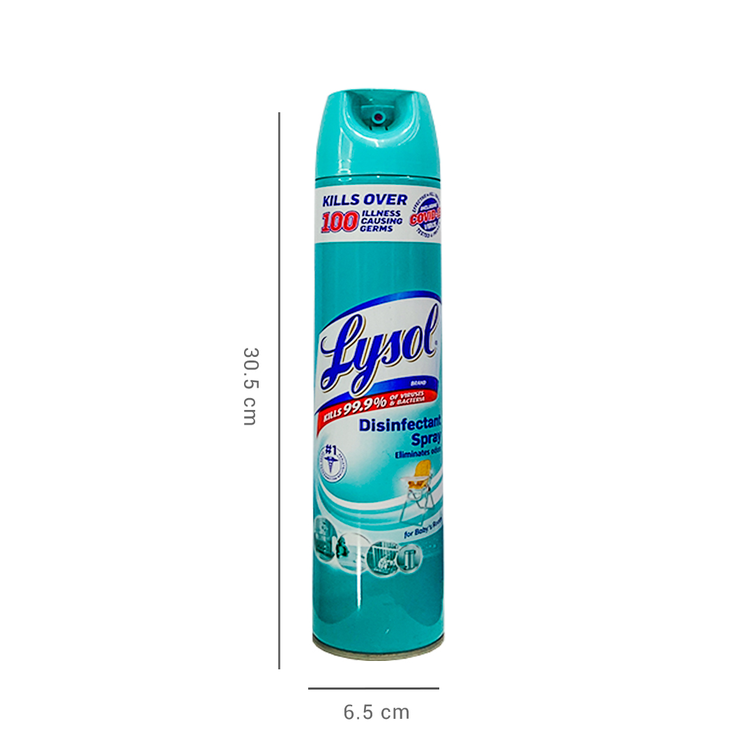 Lysol Disinfectant Spray Baby's Room 510g - Dimensions