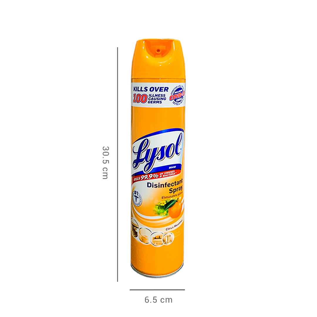 Lysol Disinfectant Spray Citrus Meadows 510g - Dimensions