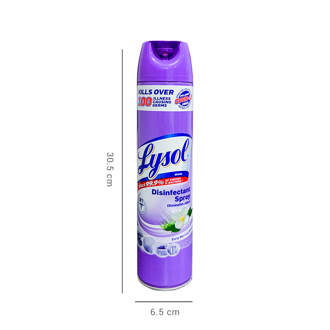 Lysol Disinfectant Spray Early Morning Breeze 510g - Dimensions