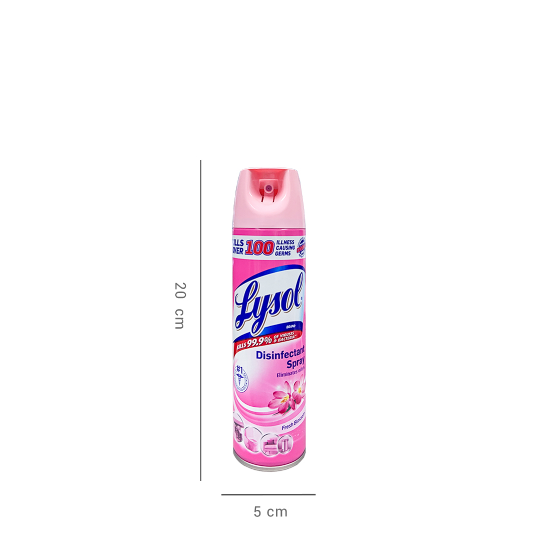 Lysol Disinfectant Spray Fresh Blossoms 170g - Dimensions