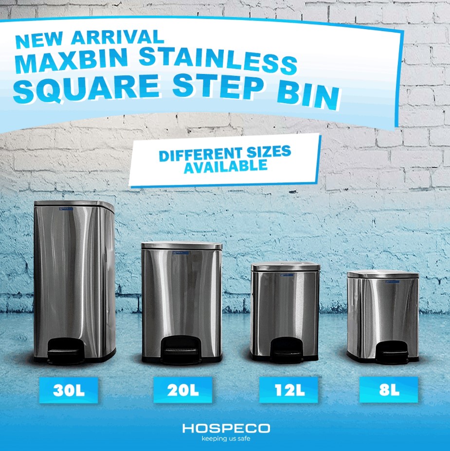 Stainless Square Step Bin All Sizes