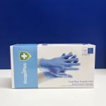 Vinyl Blue Powder Free Examination Gloves (Large) | Vinyl Gloves | 100 pcs per box | HOSPECO 40218