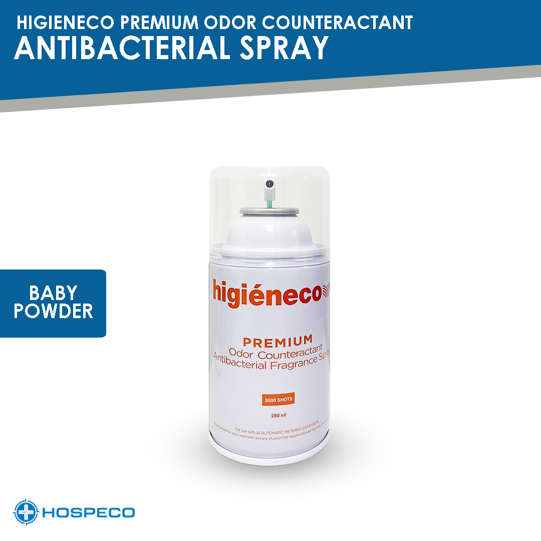 Higieneco Premium Odor Counteractant Antibacterial Spray Baby Powder
