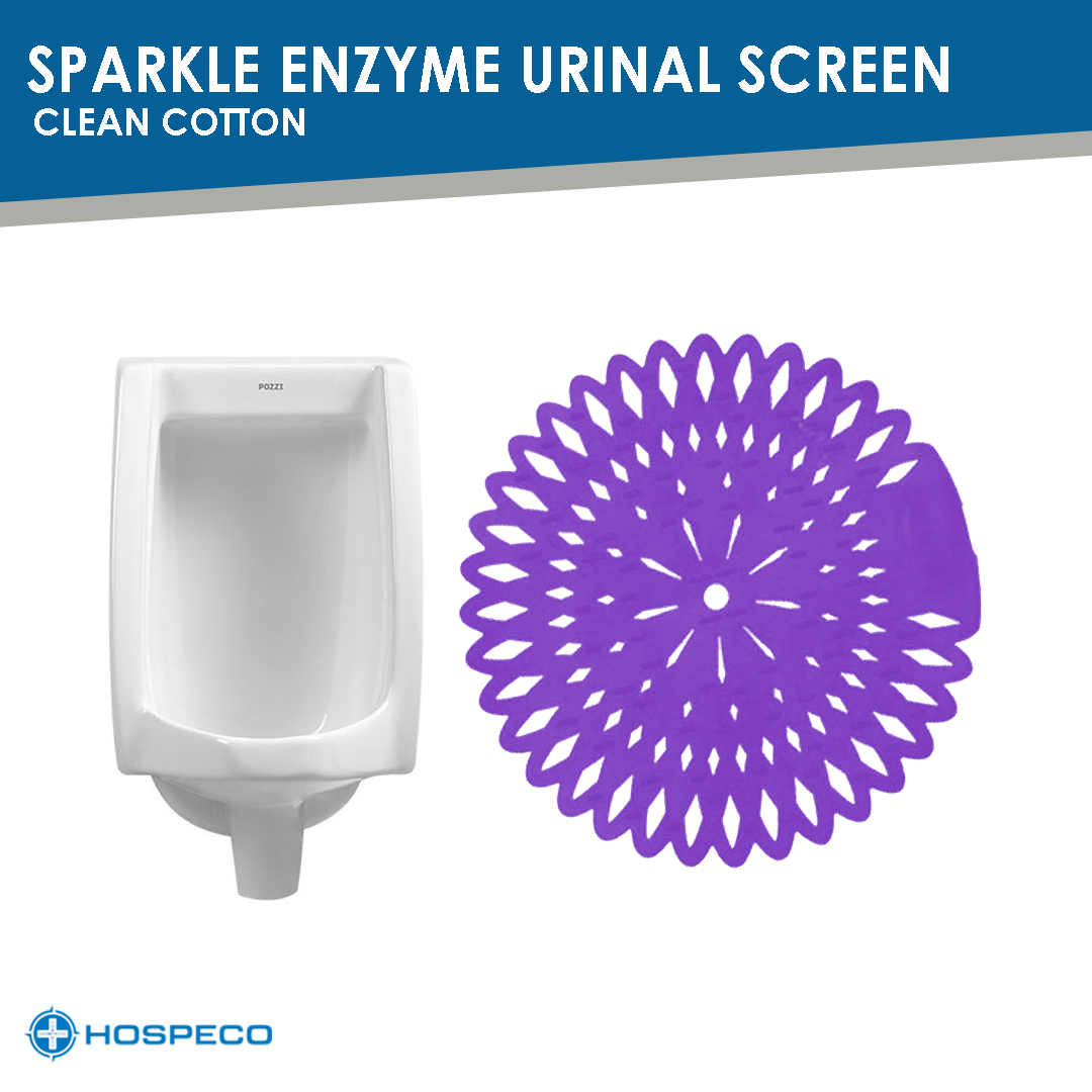 Sparkle Enzyme Urinal Screen - Clean Cotton (Violet)