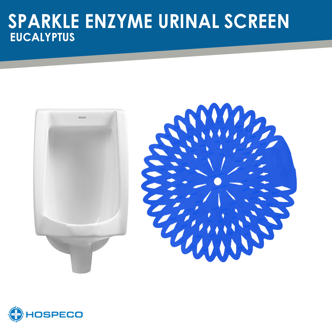 Sparkle Enzyme Urinal Screen - Eucalyptus (Blue)