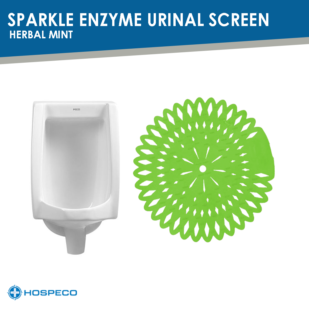 Sparkle Enzyme Urinal Screen - Herbal Mint (Green)