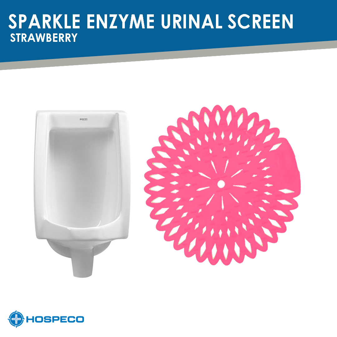 Sparkle Enzyme Urinal Screen - Strawberry (Pink)