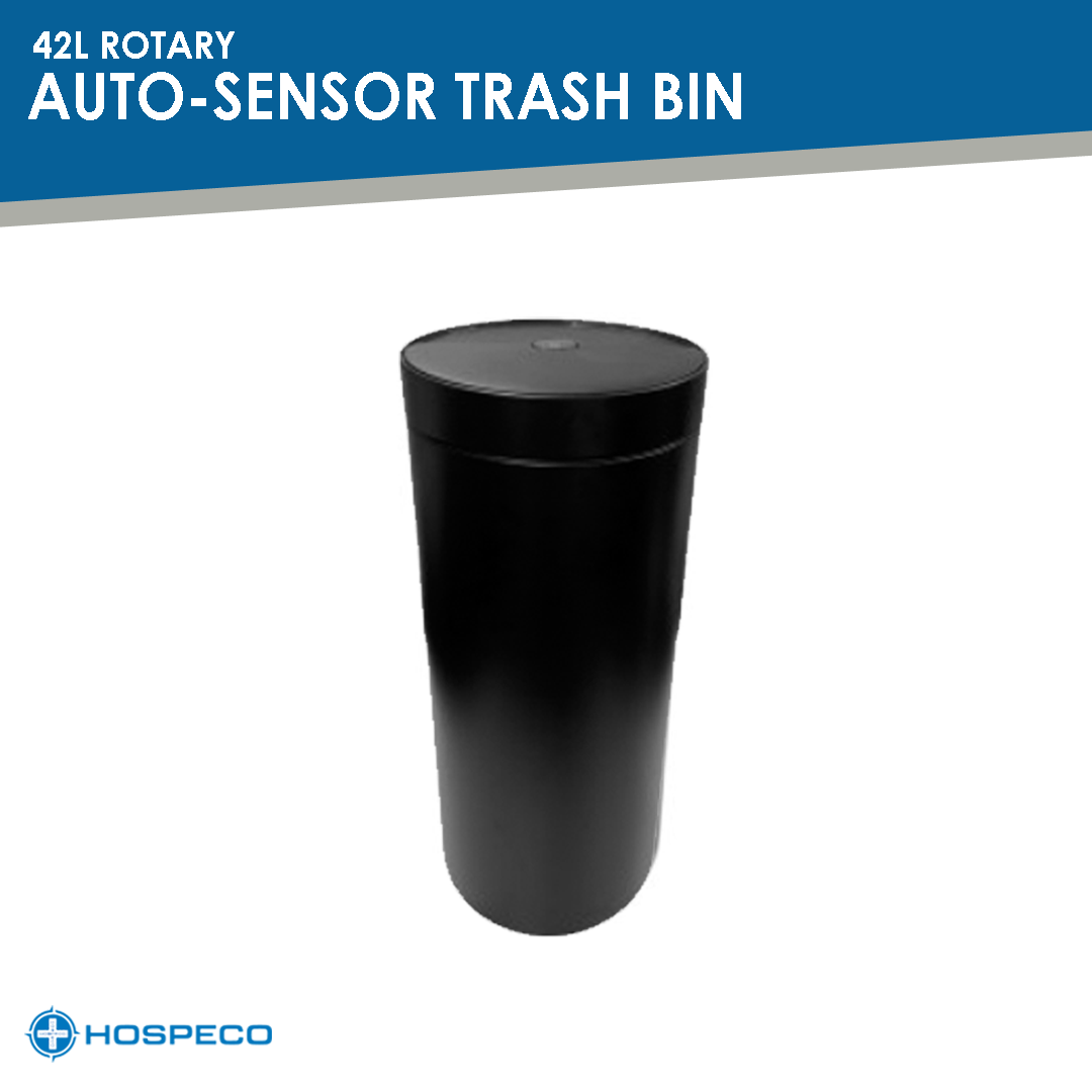 42L auto sensor trash bin black