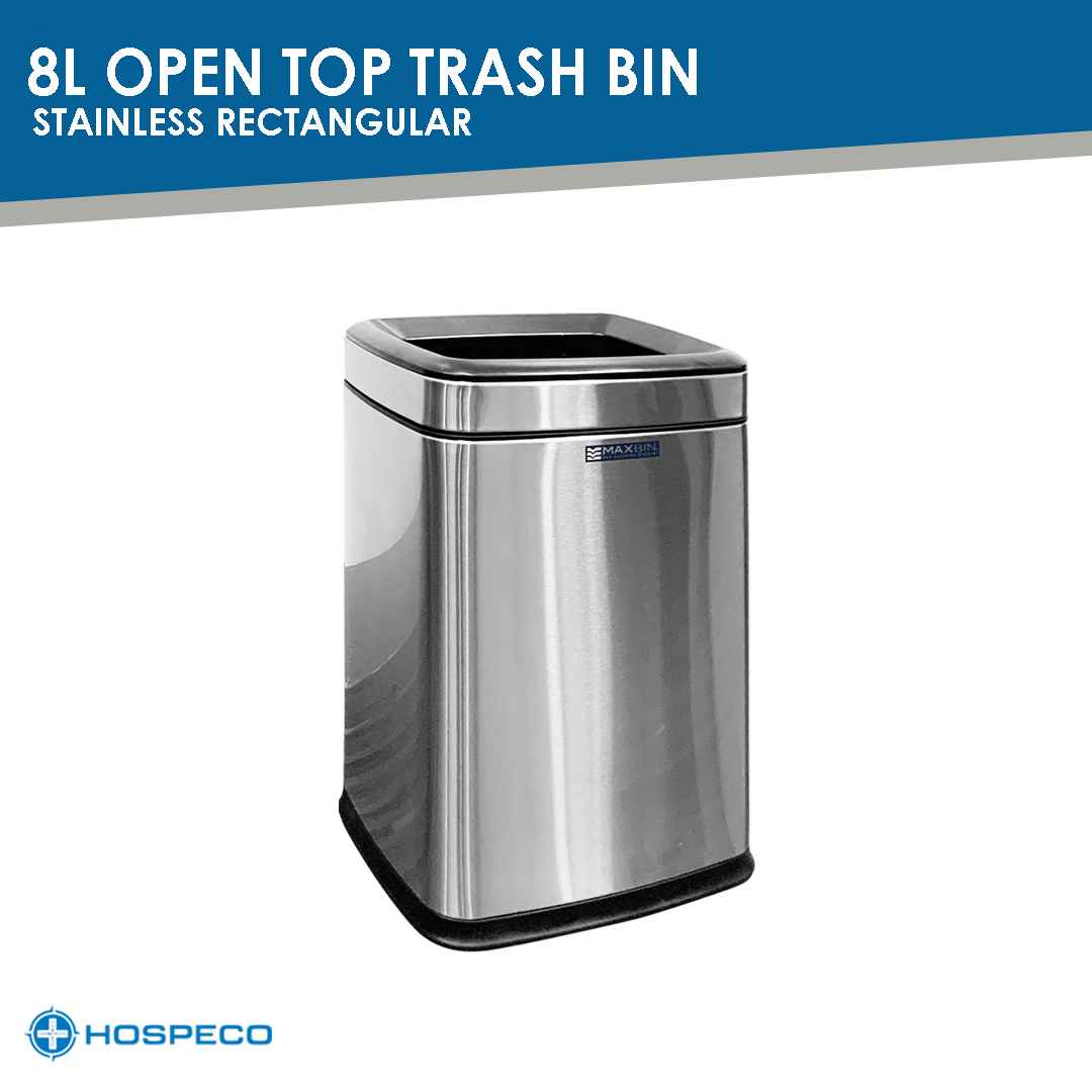 8L Rectangular Open Top Trash Bin