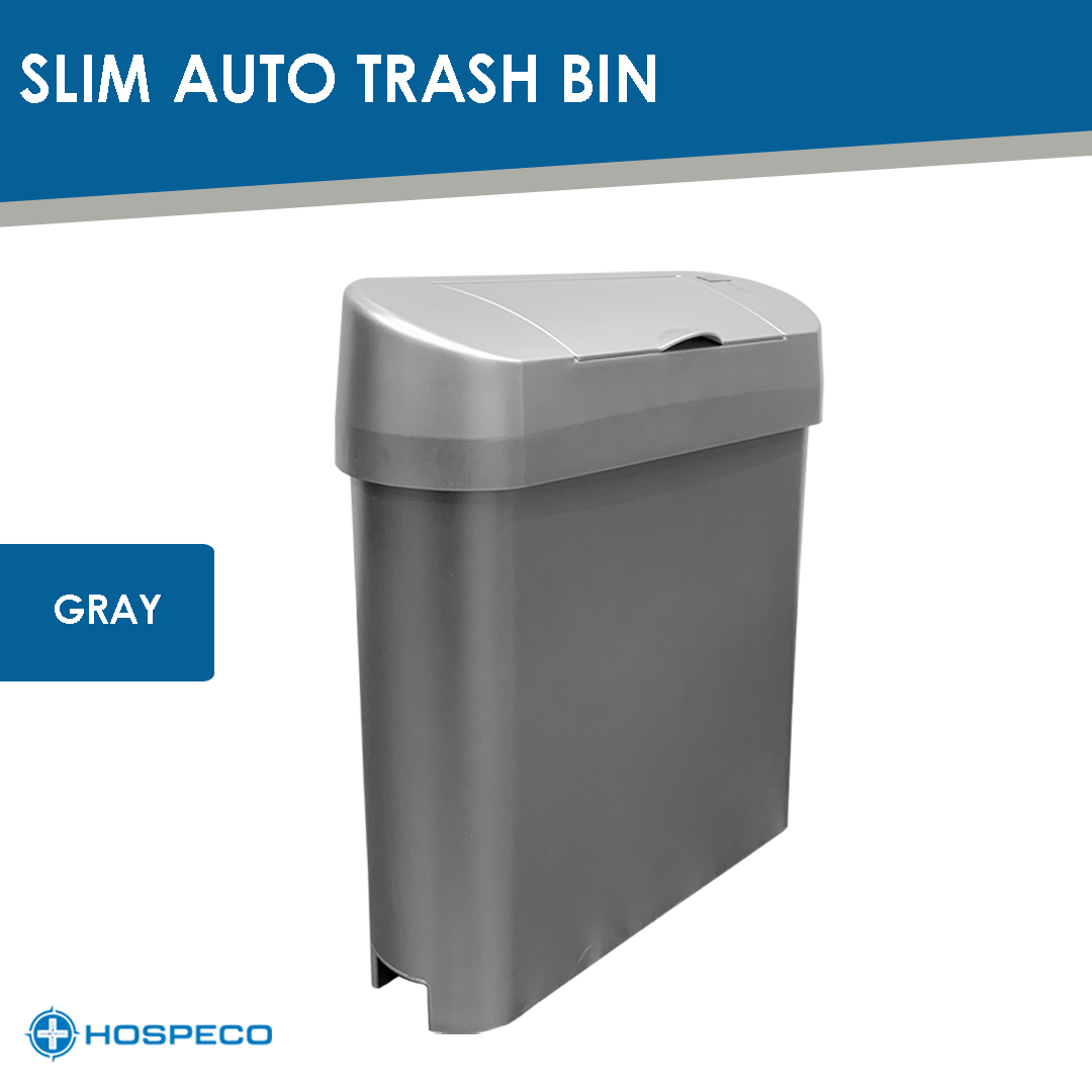 Slim Auto Trash Bin Gray
